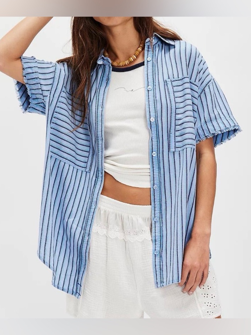 Free People We the Free Christopher Linen Shirt